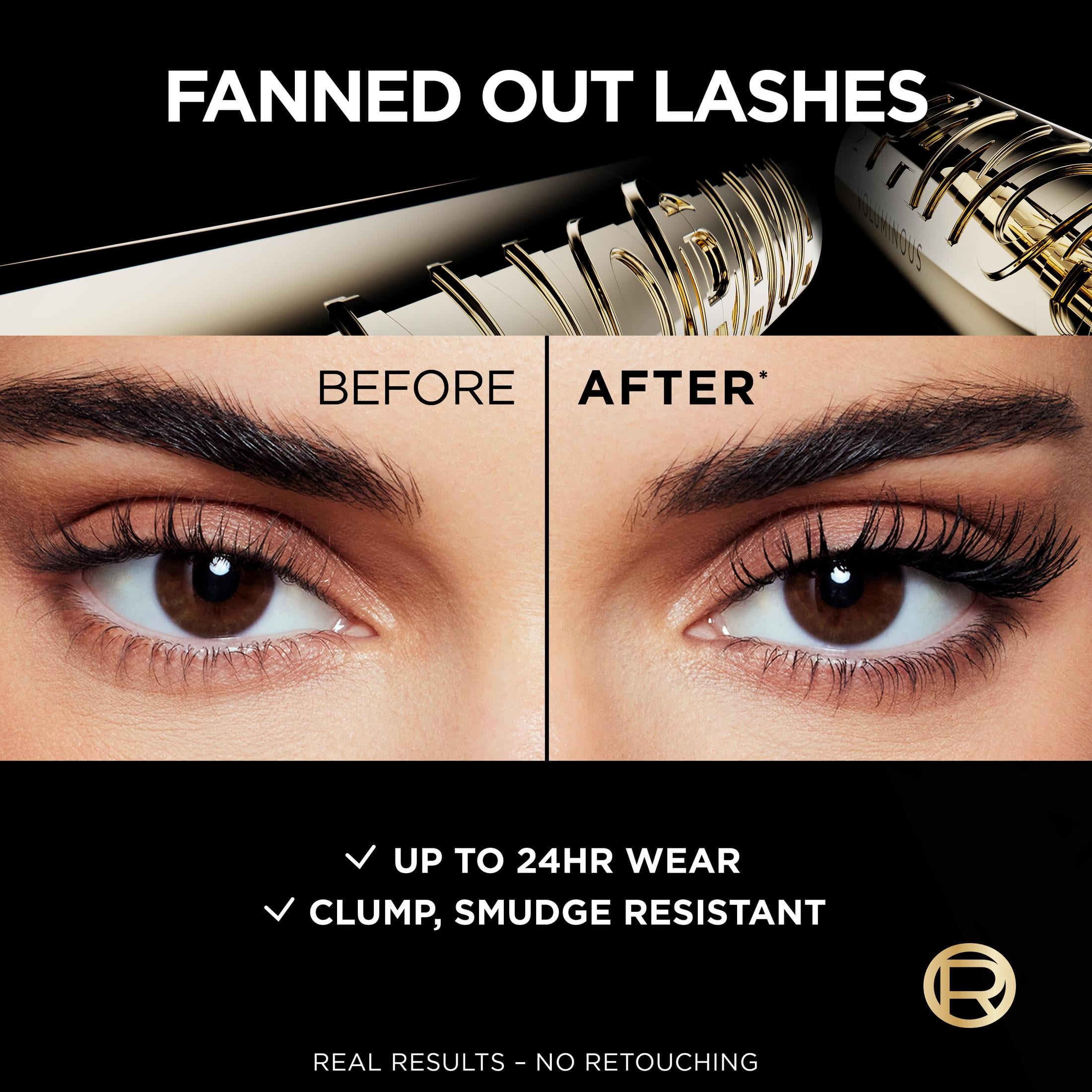 L'Oreal Paris Voluminous Panorama Smudge Resistant Mascara, Black Waterproof