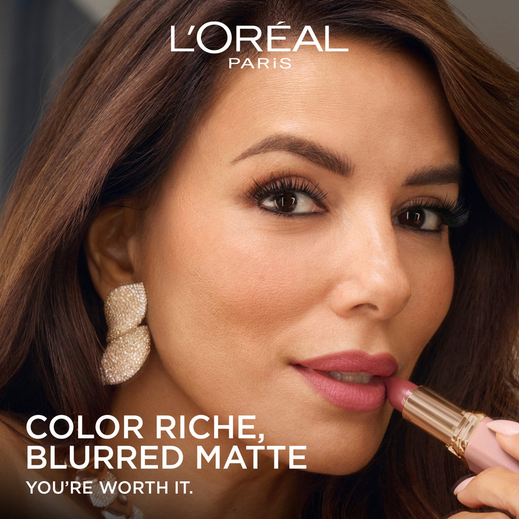 L'Oreal Paris Colour Riche Blurred Matte Lipstick , Worth It Medium 635, 0.13 oz