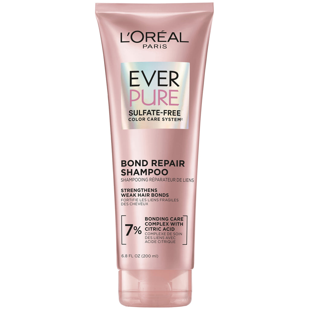 L'Oreal Paris EverPure Sulfate Free Bond Strengthening Shampoo, Conditioner, & Pre Shampoo Treatment Set, 6.8 fl oz