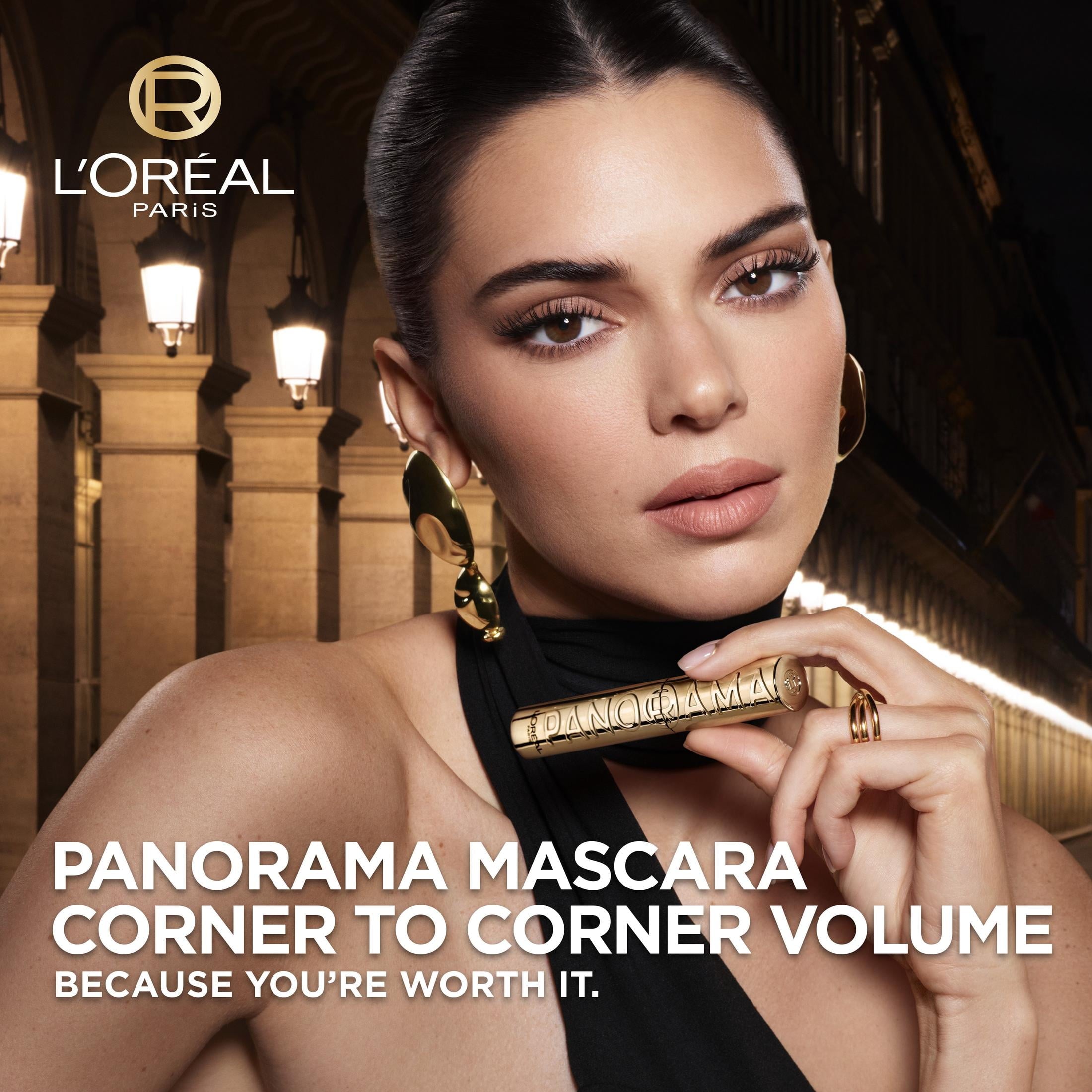 L'Oreal Paris Voluminous Panorama Smudge Resistant Mascara, Black Waterproof
