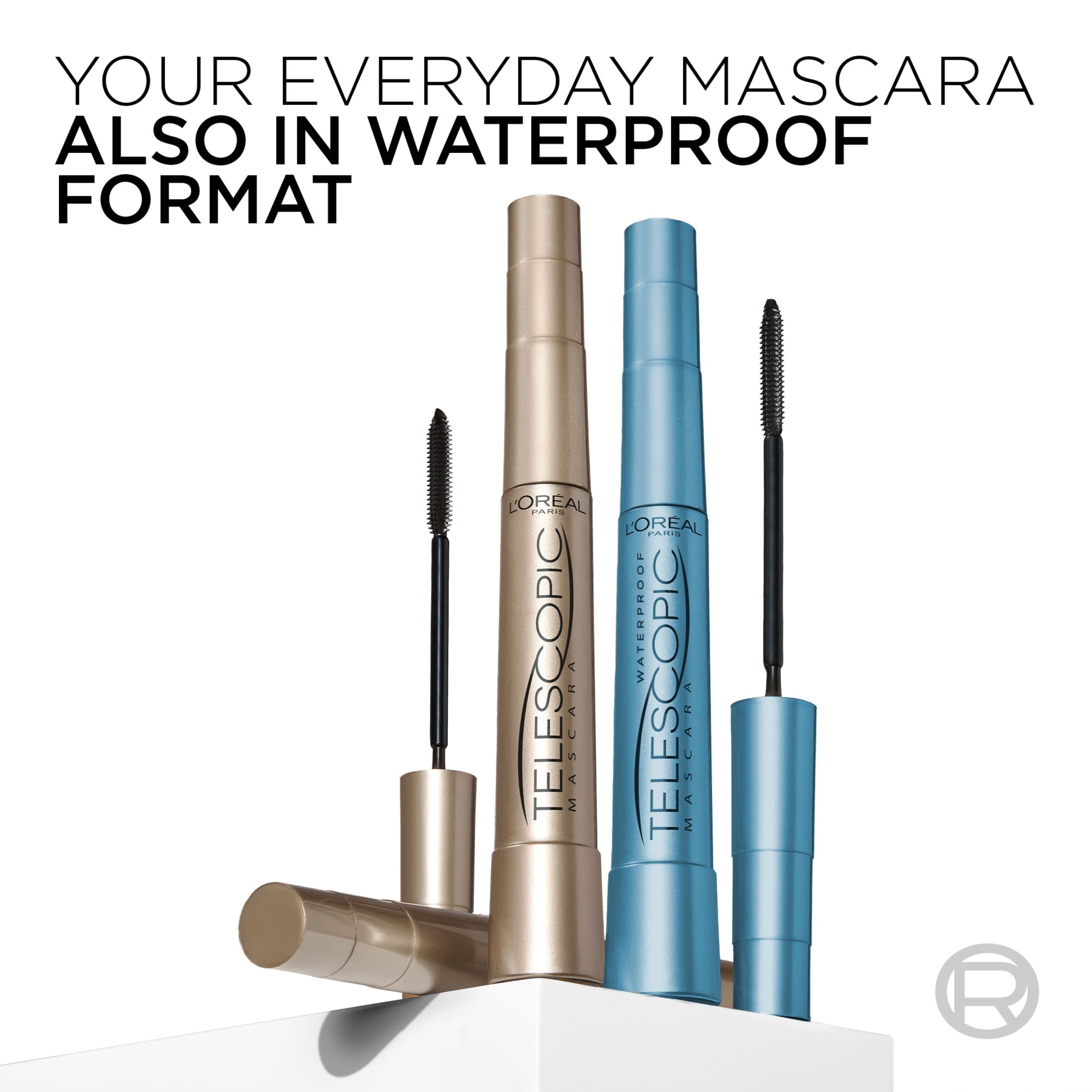 (2 pack) L'Oreal Paris Telescopic Washable Mascara, Carbon Black, 0.27 fl oz