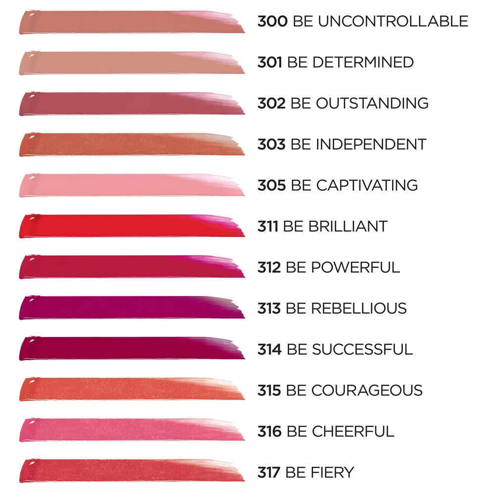 L'Oreal Paris Brilliant Signature Shiny Lip Stain Stick, Be Powerful, 0.21 fl oz