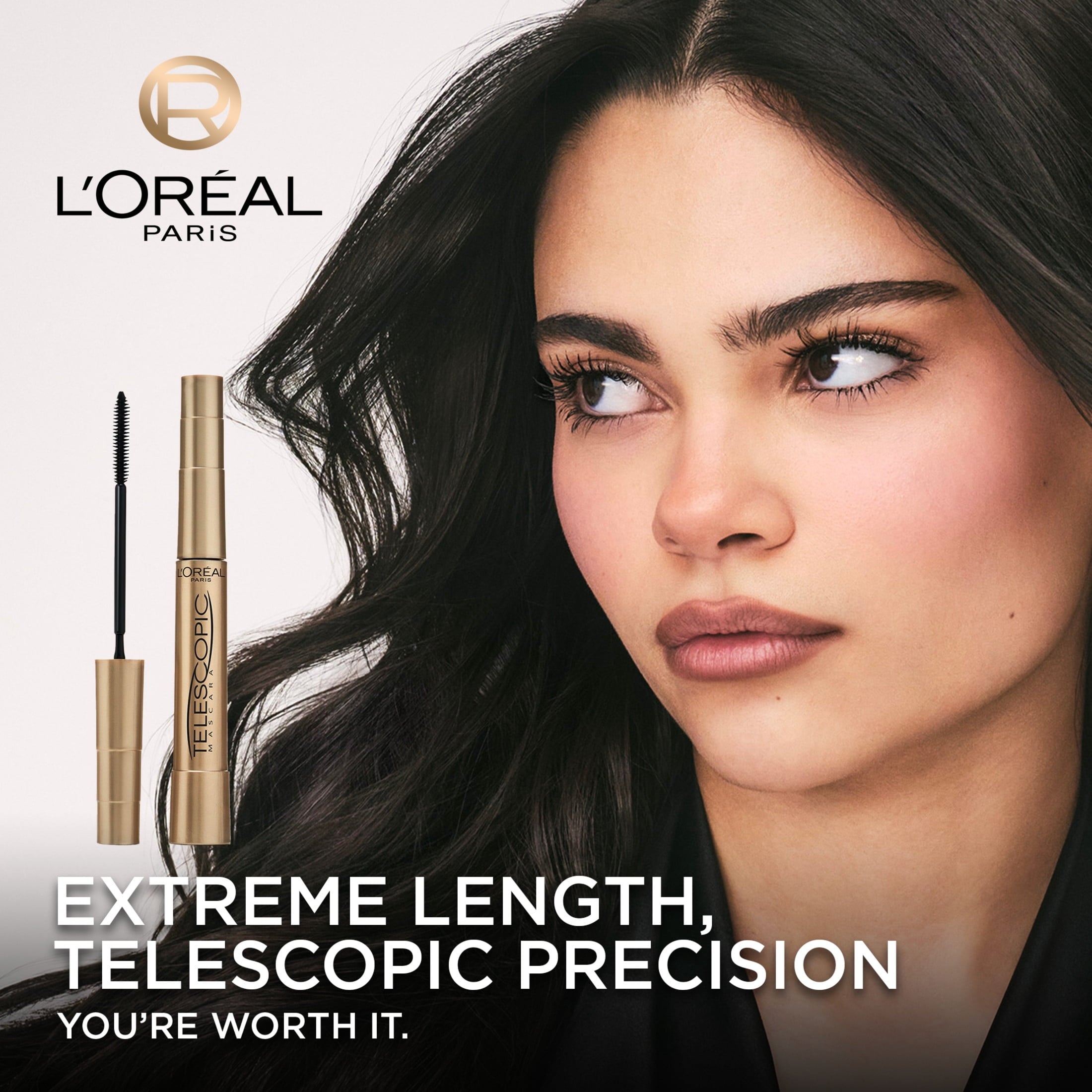 (2 pack) L'Oreal Paris Telescopic Washable Mascara, Carbon Black, 0.27 fl oz