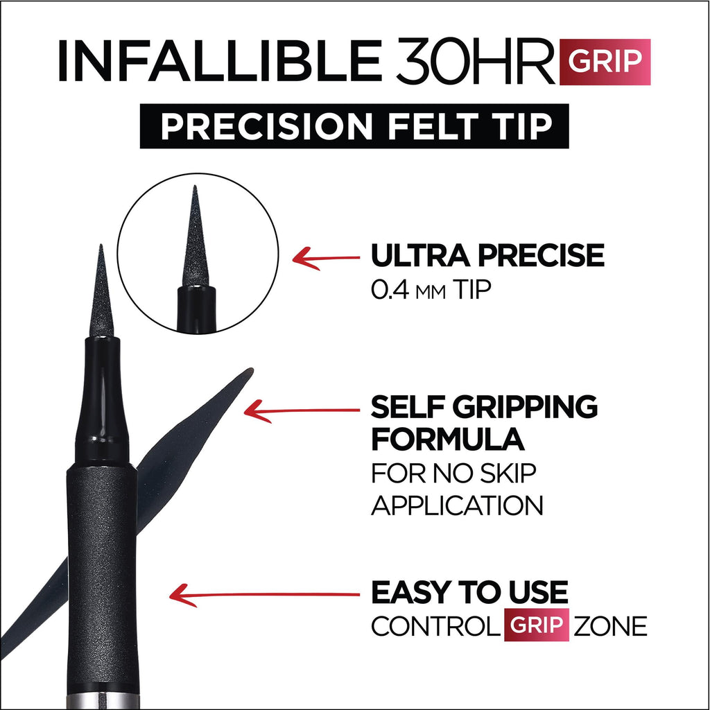 L'Oreal Paris Infallible Precision Felt Waterproof Liquid Eyeliner, 0.03 fl oz