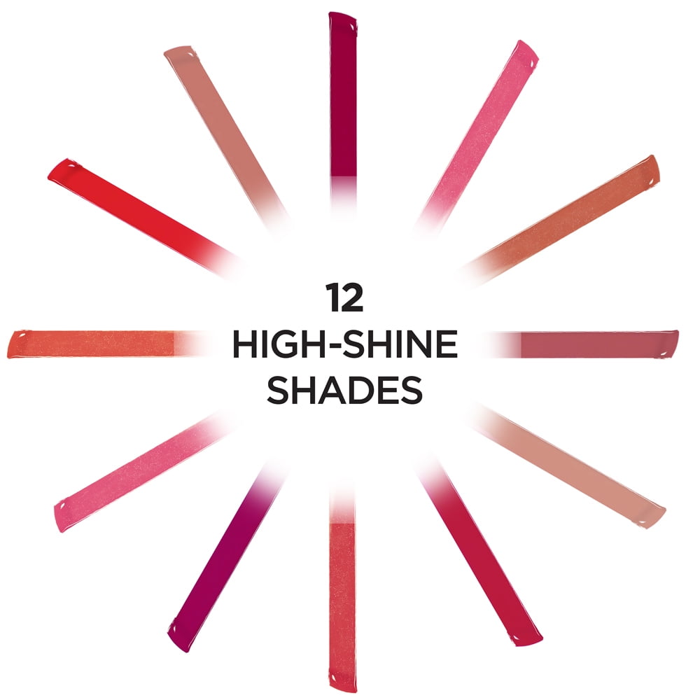 L'Oreal Paris Brilliant Signature Shiny Lip Stain, Be Courageous, 0.21 fl oz, Smudge-Proof