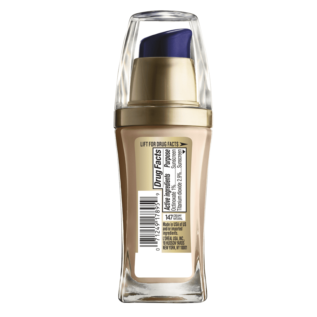 L'Oreal Paris Visible Lift Serum Foundation Makeup, 147 Creamy Natural, 1 fl oz