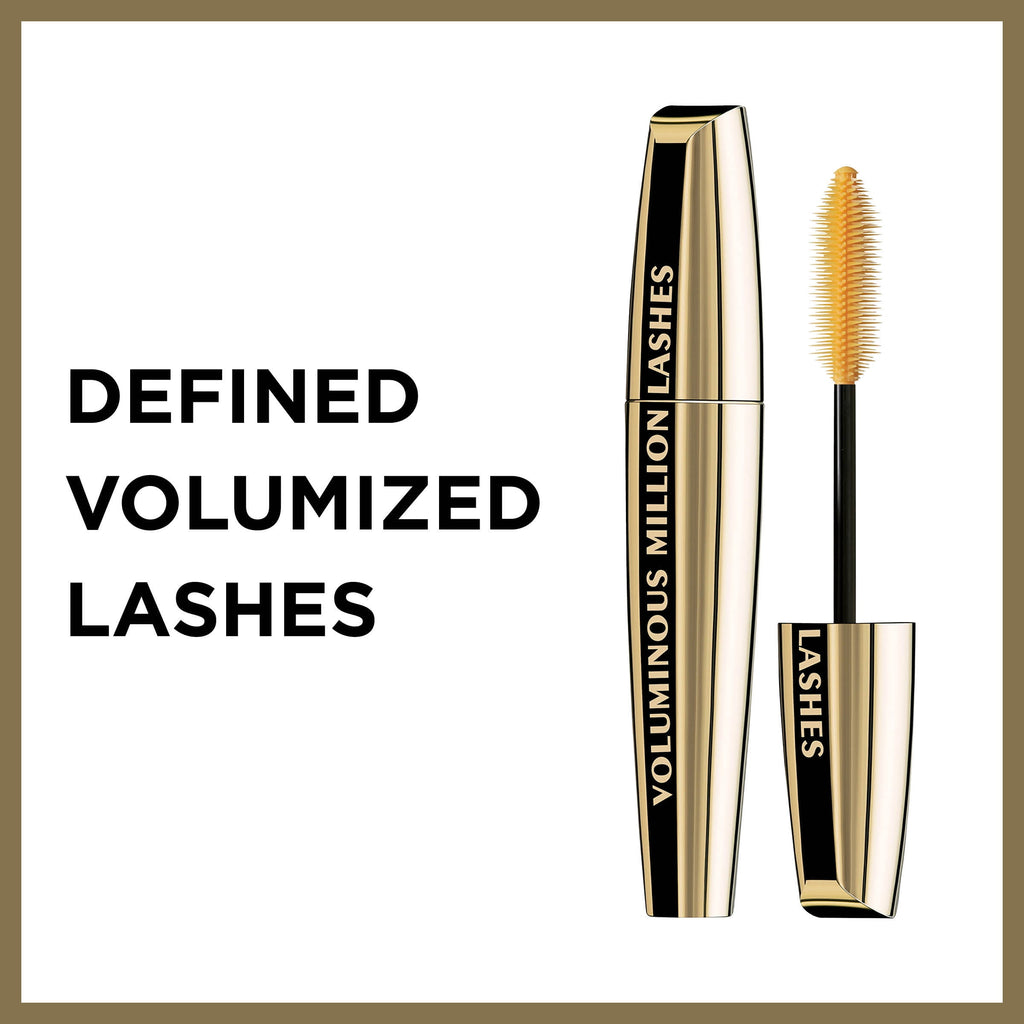 L'Oreal Paris Voluminous Million Lashes Waterproof Mascara, Blackest Black