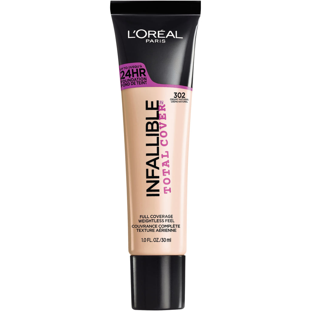 L'Oreal Paris Infallible Total Cover Liquid Foundation, Creamy Natural, 1 fl oz