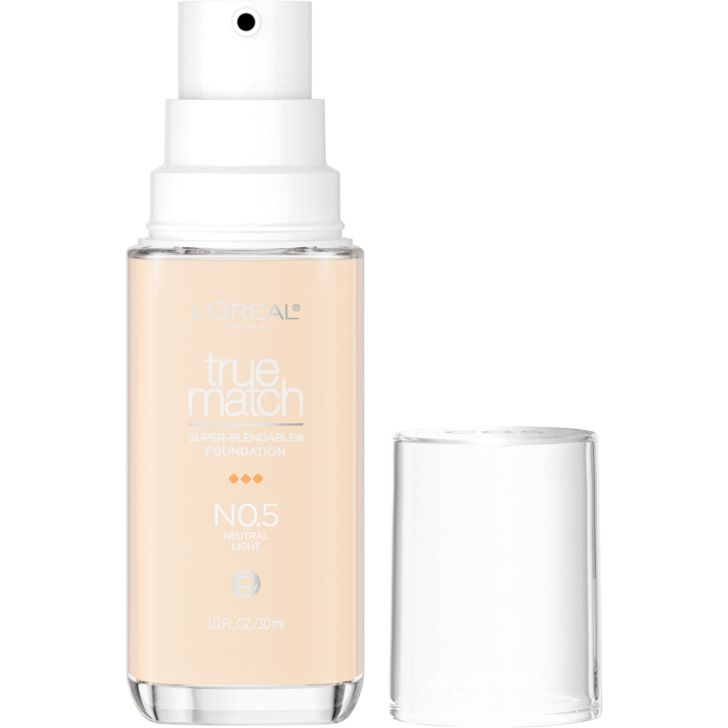 L'Oreal Paris True Match Cream Foundation Makeup, N0.5 Neutral Light, 1 fl oz