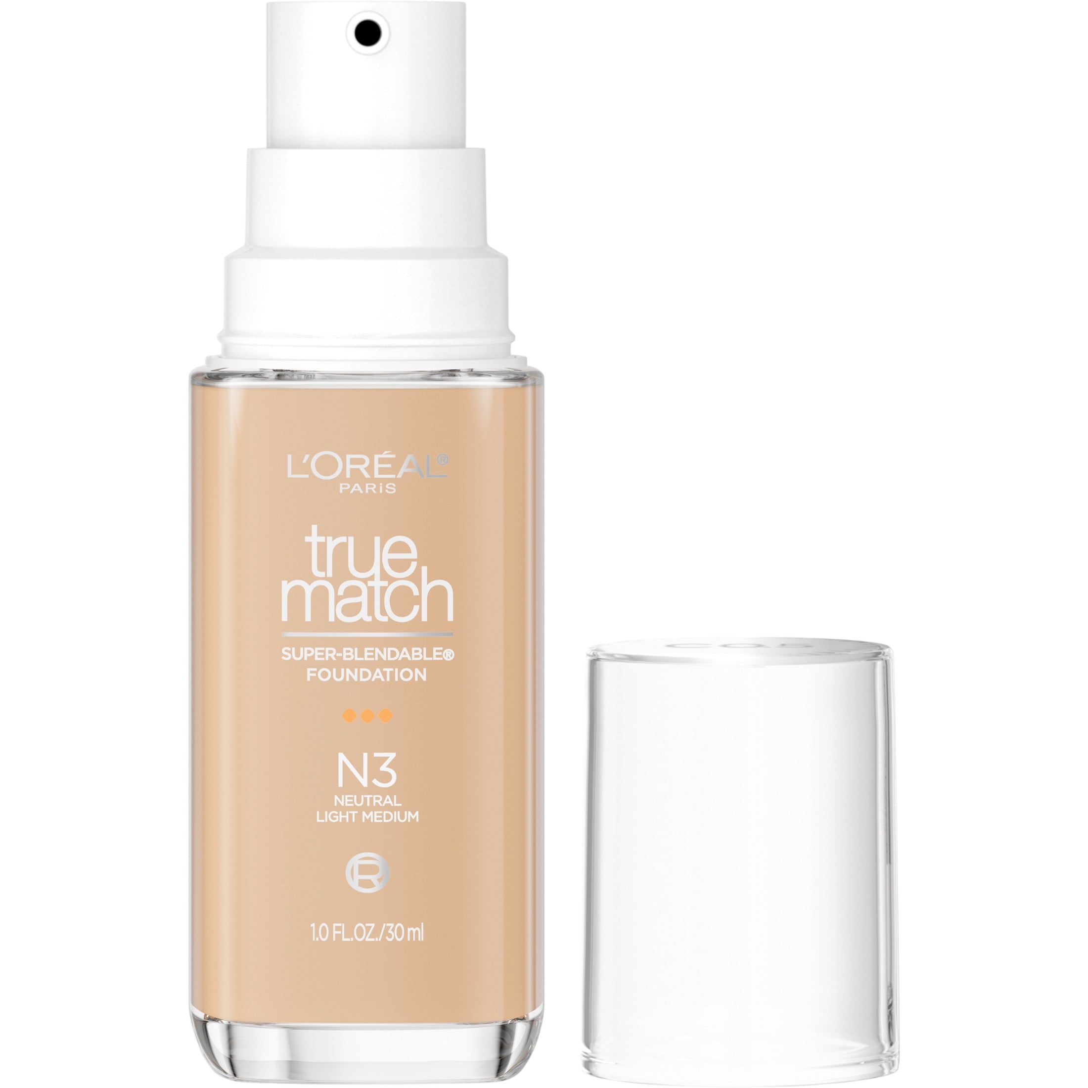 L'Oreal Paris True Match Cream Foundation Makeup, N3 Neutral Light Medium, 1 fl oz