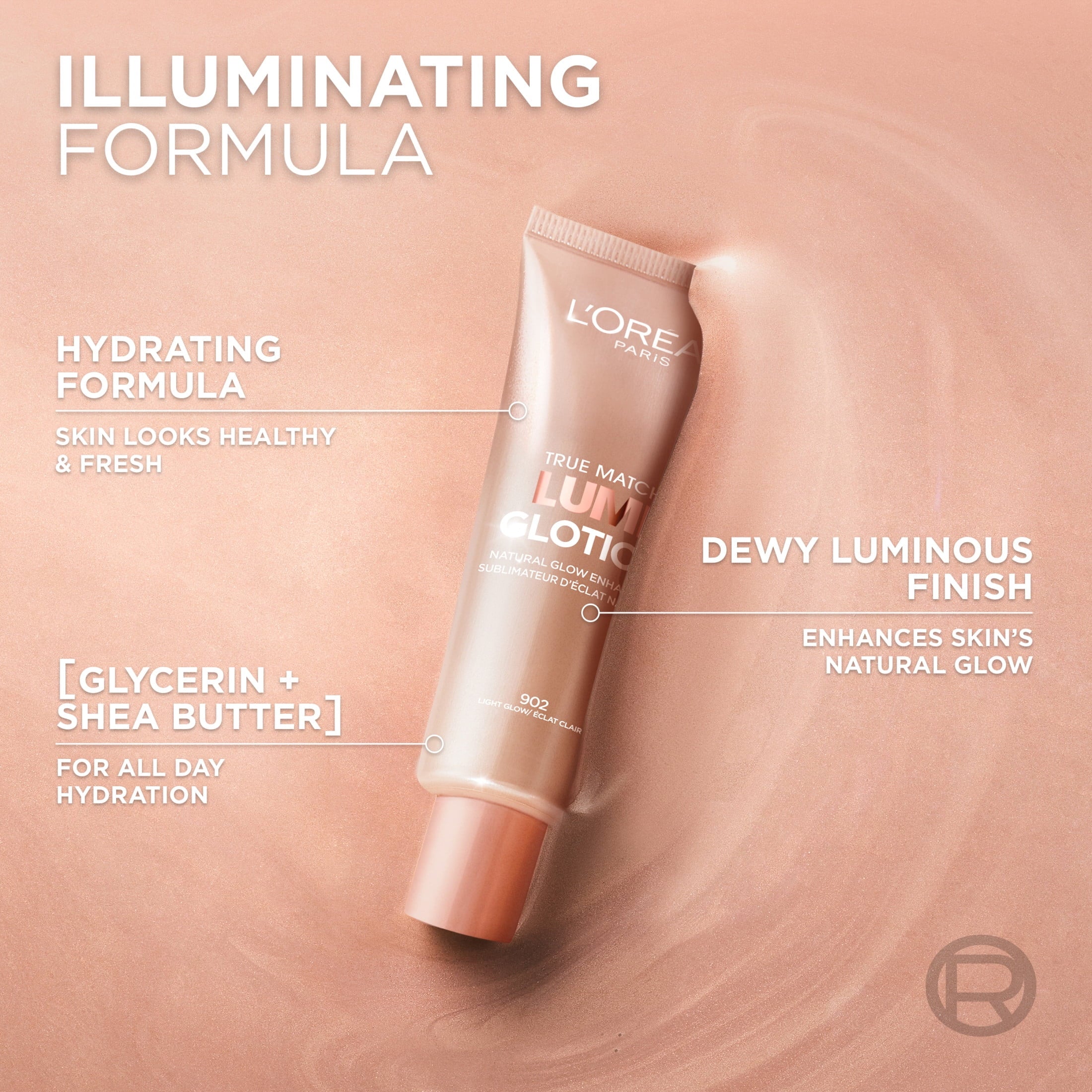 L'Oreal Paris True Match Lumi Glotion Natural Glow Enhancer, Rich 905, 1.35 fl oz