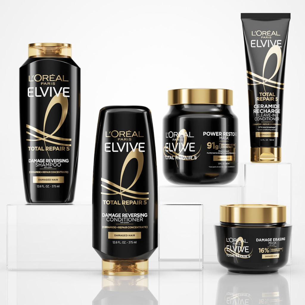 L'Oreal Paris Elvive Total Repair 5 Strengthening, Split End Repair, Rinse Out, for Wavy Hair, 8.5 fl oz