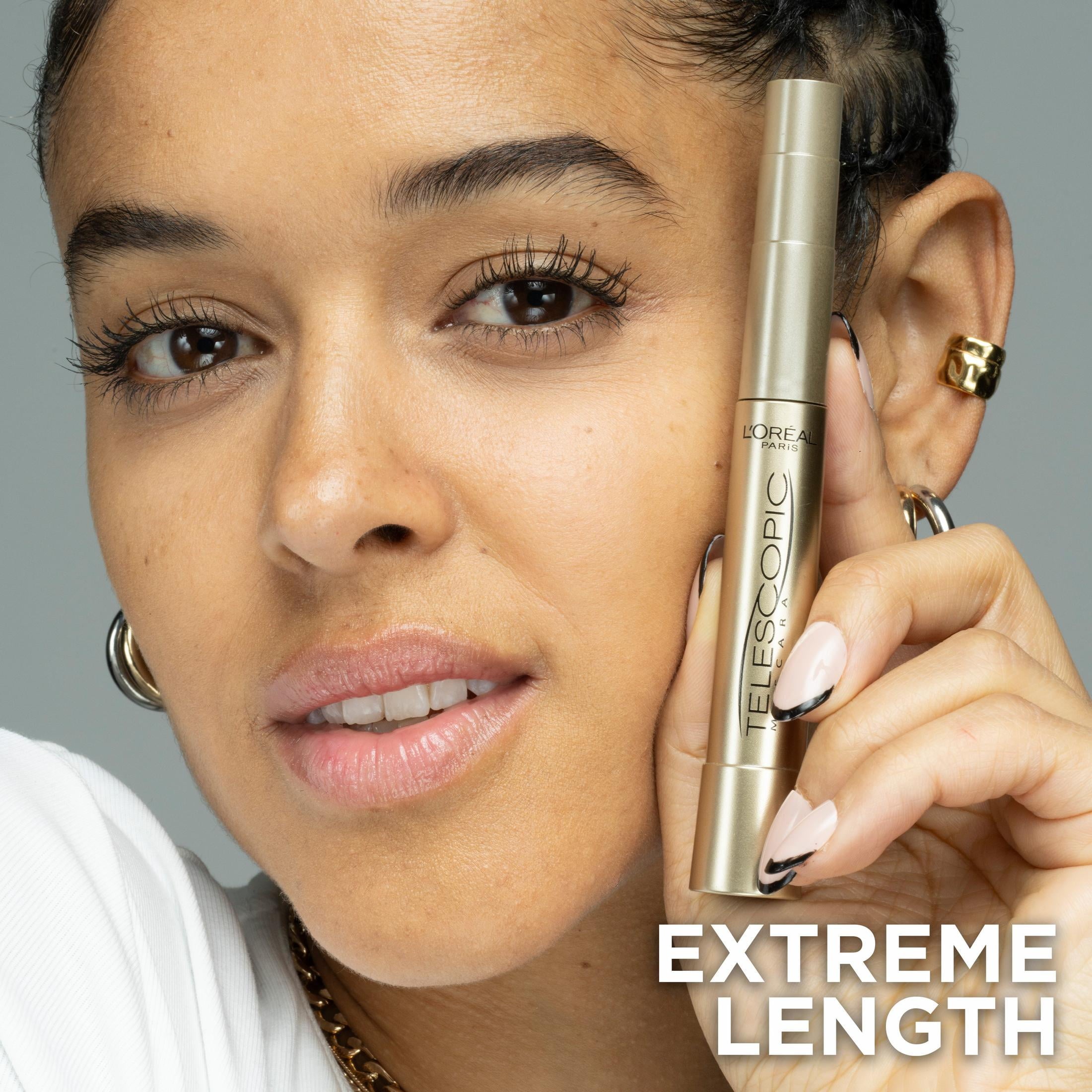 (2 pack) L'Oreal Paris Telescopic Original Washable Mascara, Blackest Black, 0.27 fl oz