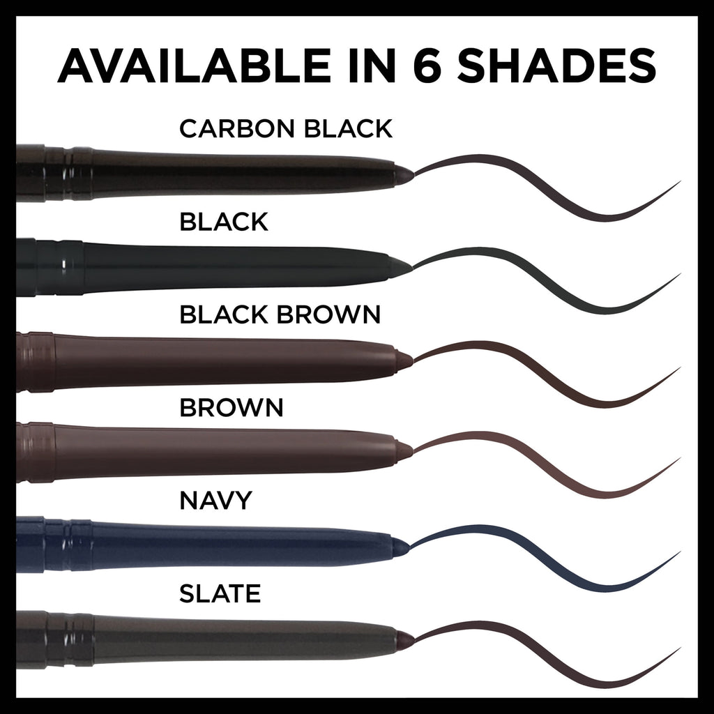 L'Oreal Paris Infallible Never Fail Pencil Eyeliner with Built-In Sharpener, Black Brown, 0.01 fl oz