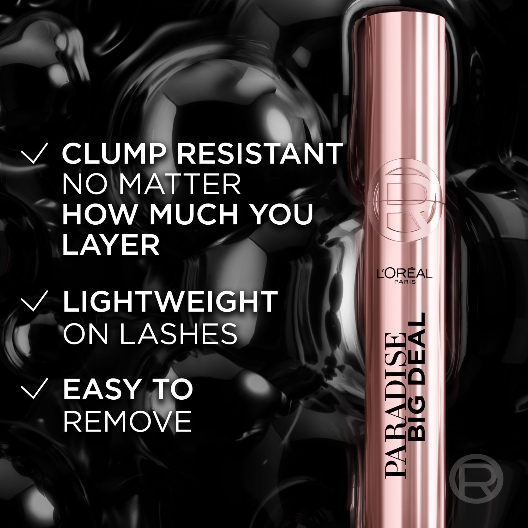 L'Oreal Paris Paradise Big Deal Mascara Washable, Blackest Black, 0.33 fl oz