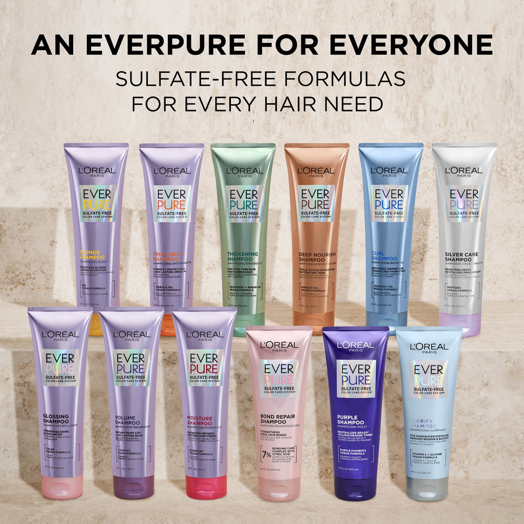L'Oreal Paris EverPure Simply Clean Shampoo with Essential Oil Sulfates, 8.5 fl oz