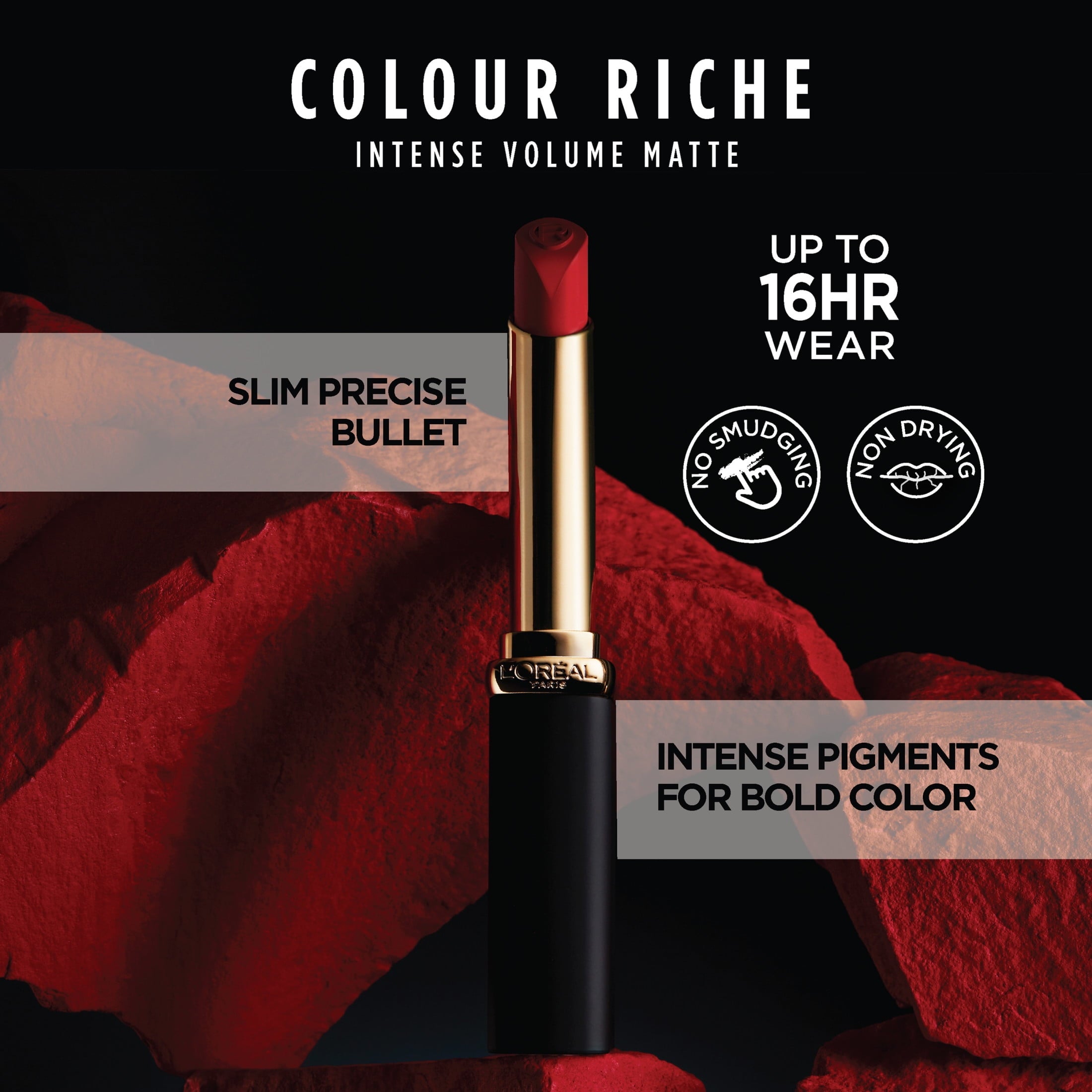 L'Oreal Paris Colour Riche Intense Volume Matte Lipstick, Le Rosy Confident, 0.06 oz, Stick