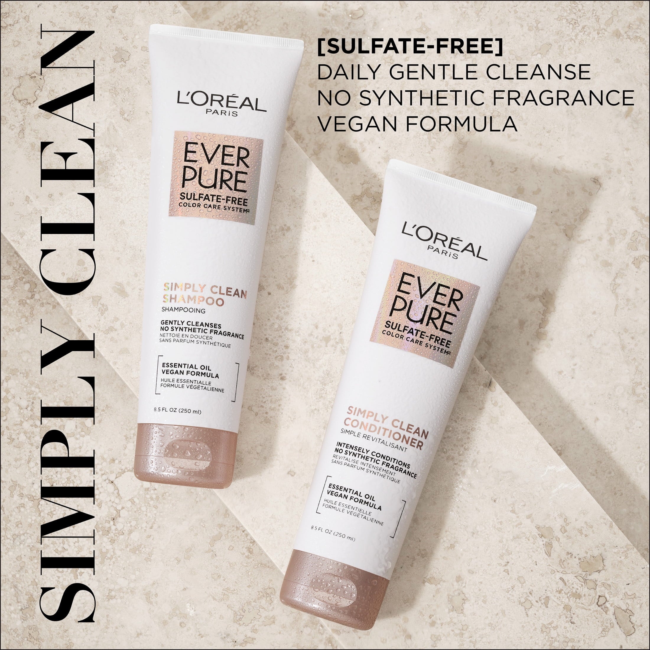 L'Oreal Paris EverPure Simply Clean Squeeze Conditioner, Color Protection, 8.5 OZ