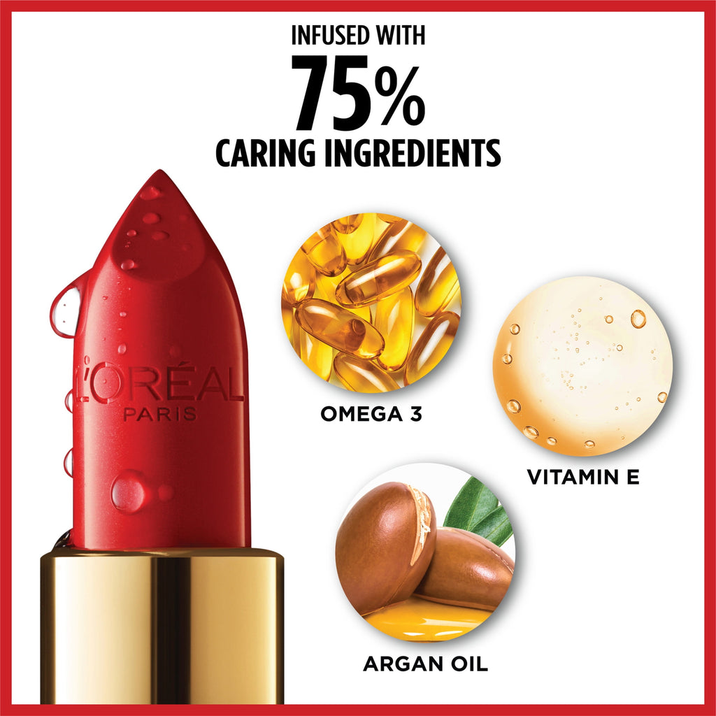 L'Oreal Paris Colour Riche Original Satin Lipstick for Moisturized Lips, 300 Le Rouge Paris
